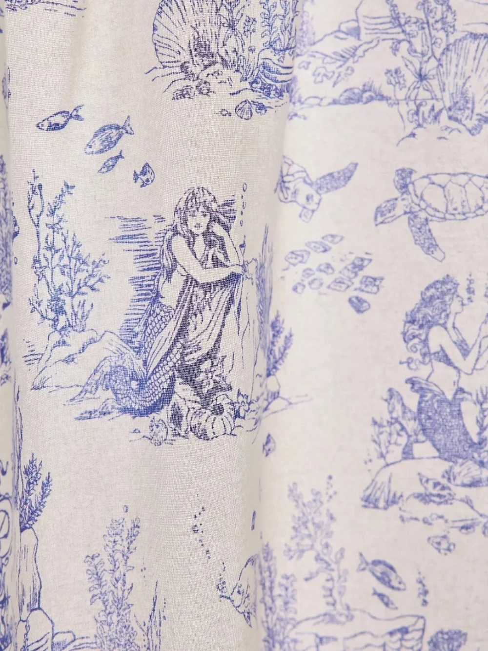 Urban Outfitters Mermaid Toile Shower Curtain